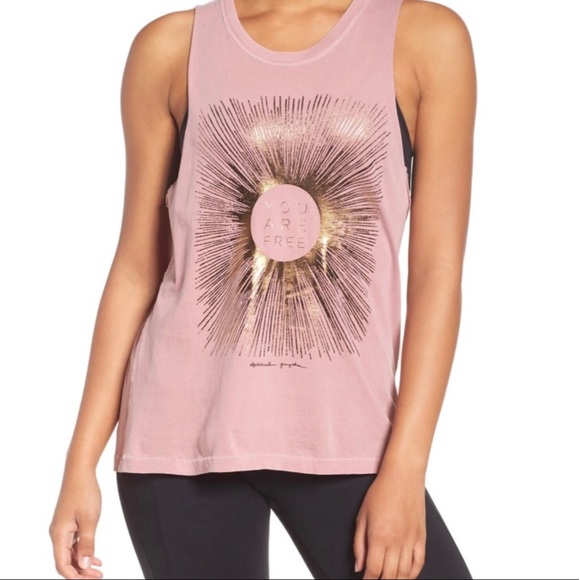 spiritual gangster racerback tank top /"GOLD DESIGN/" new size s